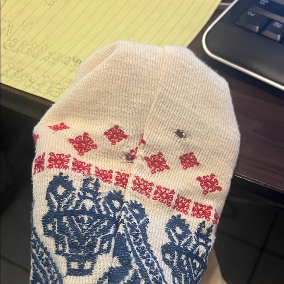 Sundance Cream Open-Front Cardigan Jacket with Red & Blue Pattern - Picture 13 of 13